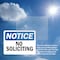 Signmission No Soliciting OSHA Notice Sign, Plastic, 10in W x 7in L, 2PK OS-2PACK-NS-P-710-L-14838 - alternate 2